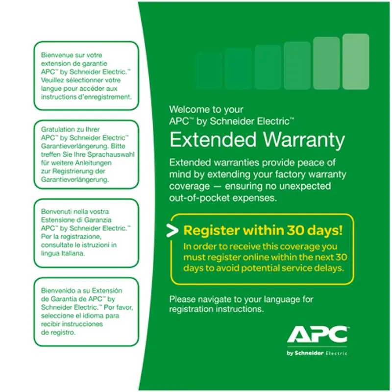 APC Extended Warranty Service Pack - Technická podpora - konzultace po telefonu (pro UPS a elektrická zařízení) - 1 rok - 24x7 - pro P/N: SRT10KRMXLI, SRT10KXLJ, SRT10KXLTW, SRT10RMXLIX806, SRT8KRMXLI, SRT8KXLJ, SRTG5KXLT