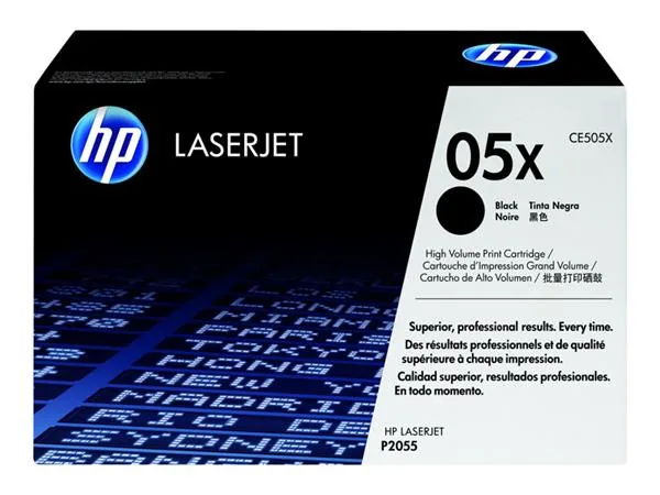 HP 05X - Vysoká výtěžnost - černá - originální - LaserJet - kazeta s barvivem (CE505X) - pro LaserJet P2055, P2055d, P2055dn, P2055x