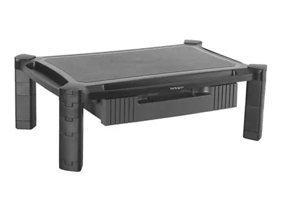 Startech Adjustable Monitor Riser - Large - Drawer - Monitors up to 32"- Adjustable Height - Desk Monitor Stand (MONSTADJDL) - Stojan (povrch stojanu, 8 malých podložek, 4 velké podložky) - pro obrazovka - plast - černá - velikost obrazovky: 13"-32"