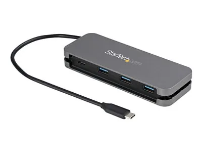 Startech 4 Port USB C Hub - 3x USB-A/1xUSB-C - 5Gbps USB 3.0 Type-C Hub (3.2 Gen 1) - Bus Powered - 11.2" Cable w/ Cable Management (HB30CM3A1CB) - Rozbočovač - 3 x USB 3.2 Gen 1 + 1 x USB-C 3.2 Gen 1 - desktop