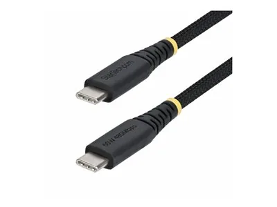 StarTech - USB kabel - USB-C (M) do USB-C (M) - USB 2.0 - 3 A - 15 cm - USB Power Delivery (60W), podpora Power Delivery 2.0, drsný, rovný - cerná