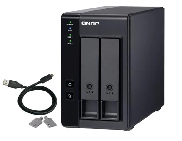 QNAP TR-002, Tower, 2-bay rozšiřovací jednotka s podporou RAID na USB 3.1 pro NAS PC