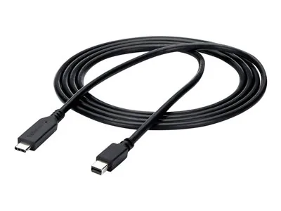 StarTech 6ft / 2m USB-C to Mini DisplayPort Cable - 4K 60Hz - Black - USB 3.1 Type C to mDP Adapter (CDP2MDPMM6B) - Kabel adaptéru - USB-C (M) do Mini DisplayPort (M) - USB 3.1 / Thunderbolt 3 / DisplayPort 1.2 - 1.8 m - podpora 4K60 Hz (3840 x 2160) - če
