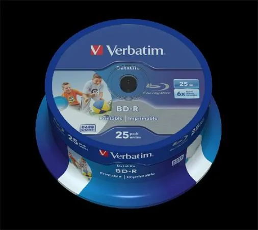 VERBATIM BD-R SL(25-Pack)Spindl/6x/25GB/Printable