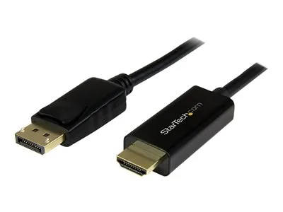 Startech 5m (16 ft) DisplayPort to HDMI Adapter Cable - 4K DisplayPort to HDMI Converter Cable - Computer Monitor Cable (DP2HDMM5MB) - Kabel adaptéru - DisplayPort s piny (male) do HDMI s piny (male) - 5 m - podporuje 4K