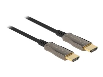 Delock - HDMI kabel - HDMI s piny (male) do HDMI s piny (male) - 25 m - optické vlákno - cerná - Active Optical Cable (AOC), podpora 8K60Hz (7680 x 4320)