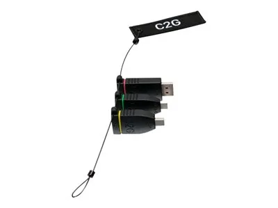 C2G Universal Adapter Ring with Color Coded Connectors - Sada adaptéru pro video / audio - černá - podporuje 4K