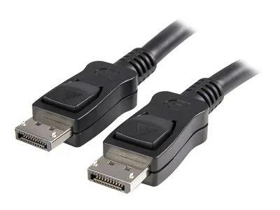 StarTech 10 ft DisplayPort 1.2 Cable with Latches - 4K x 2K (4096 x 2160) @ 60Hz - DPCP & HDCP - Male to Male DP Video Monitor Cable (DISPLPORT10L) - Kabel DisplayPort - DisplayPort (M) do DisplayPort (M) - 3 m - opatrený západkou - cerná - pro P/N: DK31C
