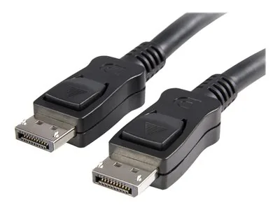 StarTech 1m DisplayPort 1.2 Cable with Latches M/M DisplayPort 4k - Kabel DisplayPort - DisplayPort (M) do DisplayPort (M) - 1 m - opatřený západkou - černá