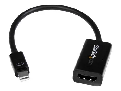 StarTech Mini DisplayPort to HDMI Audio / Video Converter - mDP 1.2 to HDMI Active Adapter for Ultrabook / Laptop - 4K @ 30Hz - Black (MDP2HD4KS) - Nástroj pro prevod videa - DisplayPort - HDMI - cerná