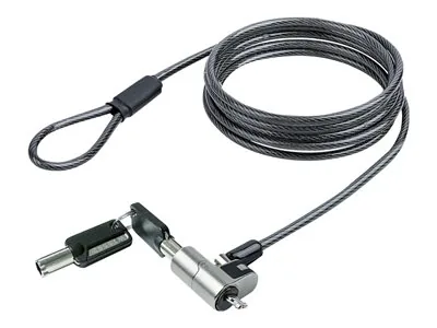 Startech Nano Laptop Cable Lock, 6ft (2m), Anti-Theft Keyed Lock, Security Cable Locks Nano Slot Computers, For HP EliteBook/Lenovo ThinkPad X1/2-1 Laptops, Cut-Resistant Steel Cable Lock For Laptop (NANOK-LAPTOP-LOCK) - Bezpečnostní kabelový zámek - čern