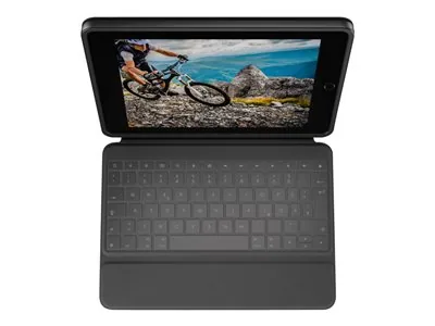 Logitech Rugged Folio - Klávesnice a pouzdro - Apple Smart connector - QWERTZ - německá - grafit - pro Apple 10.9-inch iPad (10. generace); iPad A16 Wi-Fi, A16 Wi-Fi + Cellular