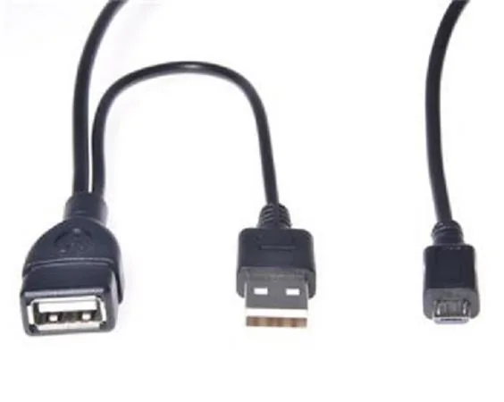PREMIUMCORD USB redukce kabel USB A female+USB A male - Micro USB male OTG