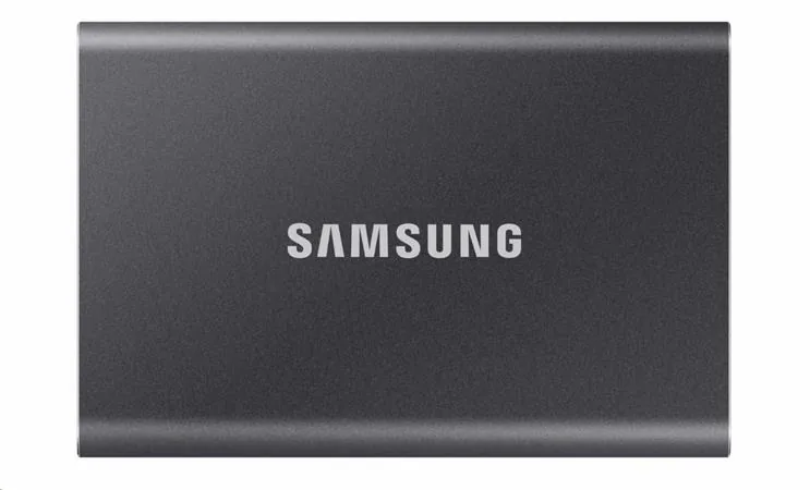 Samsung externí SSD 1TB T7 USB 3.2 Gen2 (prenosová rychlost až 1050MB s) šedá