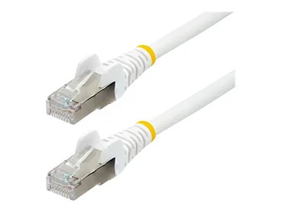 Startech 2m CAT6a Ethernet Cable - White - Low Smoke Zero Halogen (LSZH) - 10GbE 500MHz 100W PoE++ Snagless RJ-45 w/Strain Reliefs S/FTP Network Patch Cord - Patch kabel - RJ-45 (M) do RJ-45 (M) - 2 m - S/FTP - CAT 6a - IEEE 802.3bt - neobsahuje halogen,