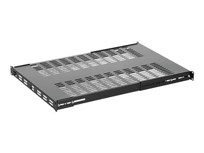 Startech Server Rack Shelf - 1U - Adjustable Mount Depth - Heavy Duty - Police skříně - černá - 1U - 19" - pro P/N: RK1233BKM, RK2433BKM, RK2537BKM, RK3236BKF, RK4236BKB, RK4242BK24, RK4242BK30