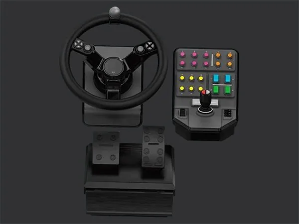 Logitech Heavy Equipment - G-Series - Volant a pedály - kabelové - pro PC