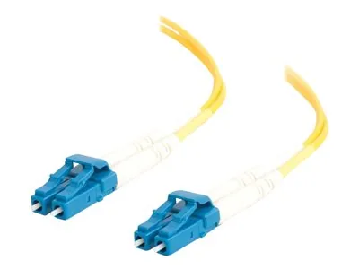 C2G LC-LC 9/125 OS1 Duplex Singlemode PVC Fiber Optic Cable (LSZH) - Patch kabel - jednoduchý režim LC (M) do jednoduchý režim LC (M) - 3 m - 3 m - optické vlákno - duplex - 9 / 125 mikron - OS1 - neobsahuje halogen - žlutá