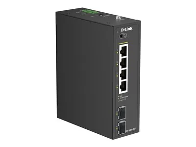 D-Link DIS 100G-06P - Prepínac - prumyslový - nerízený - 4 x 10/100/1000 (PoE) + 2 x gigabitu SFP - lze montovat na konzolu DIN