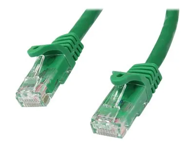Startech 2m CAT6 Ethernet Cable, 10 Gigabit Snagless RJ45 650MHz 100W PoE Patch Cord, CAT 6 10GbE UTP Network Cable w/Strain Relief, Green, Wiring is UL Certified/TIA - Category 6 - 24AWG (N6PATC2MGN) - Patch kabel - RJ-45 (M) do RJ-45 (M) - 2 m - UTP - C