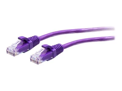C2G 5ft (1.5m) Cat6a Snagless Unshielded (UTP) Slim Ethernet Network Patch Cable - Purple - Patch kabel - RJ-45 (M) do RJ-45 (M) - 1.5 m - 4.8 mm - UTP - CAT 6a - lisovaný, provedení bez hrbolků - purpurová