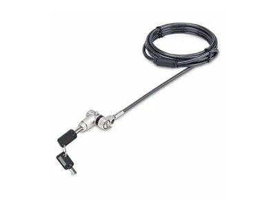 Startech 3-in-1 Laptop Lock Compatible w/Noble Wedge/Nano/K-Slot - Bezpečnostní kabelový zámek - černá a stříbrná - 2 m - kompatibilní s TAA