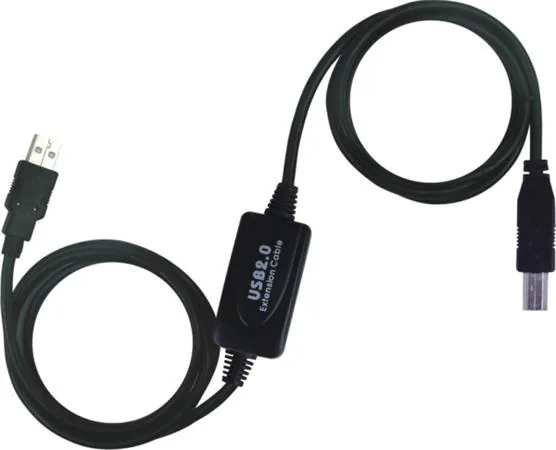 PremiumCord USB 2.0 repeater a propojovací kabel A M-B M 20m