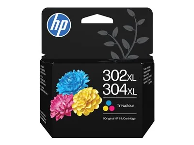 HP 302XL/304XL - 7 ml - Vysoká výtežnost - barva (azurová, purpurová, žlutá) - originální - blistr - inkoustová cartridge - pro AMP 130; Deskjet 1110, 21XX, 26XX, 36XX, 37XX; ENVY 45XX, 50XX; Officejet 38XX, 46XX, 52XX
