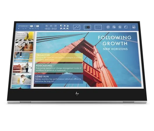 HP E14 G4 Portable - LED monitor - 14" - přenosný - 1920 x 1080 Full HD (1080p) @ 60 Hz - IPS - 400 cd/m? - 800:1 - 5 ms - 2xUSB-C - stříbrný stojan