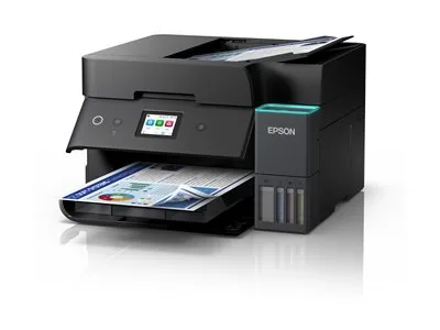 Epson EcoTank ET-4955 - Multifunkcní tiskárna - barva - tryskový - ITS - A4 (210 x 297 mm) (originální) - A4/Letter (média) - až 12 stran/min. (kopírování) - až 18 stran/min. (tisk) - 250 listy - 33.6 Kbps - Wi-Fi(ac), USB, LAN - cerná