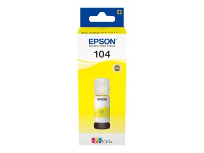 Epson EcoTank 104 - 65 ml - žlutá - originální - inkoustový zásobník - pro EcoTank ET-14100, 1810, 2810, 2811, 2812, 2814, 2815, 2820, 2821, 2825, 2826, 2927, 4800
