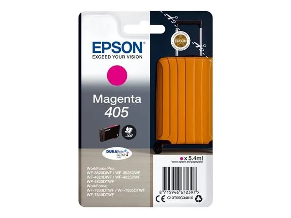 Epson 405 - 5.4 ml - purpurová - originální - inkoustová cartridge - pro WorkForce WF-7310, 7830, 7835, 7840; WorkForce Pro WF-3820, 3825, 4820, 4825, 4830, 7840