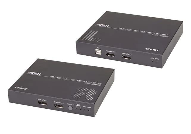 ATEN USB DisplayPort Dual View HDBaseT 2.0 KVM Extender (4K@100 m)