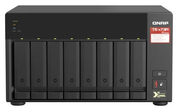 QNAP TS-873A-8G (Ryzen 2,2GHz 8GB RAM 8x SATA 2x M.2 NVMe slot 2x 2,5GbE 2x PCIe 4x USB)