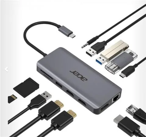 Acer 12in1 USB-C dongle (USB,HDMI,PD,CD,DP,RJ45)