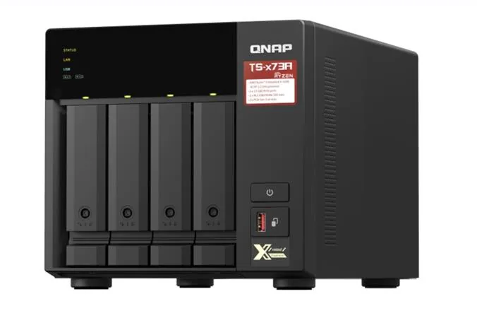 QNAP TS-473A-8G (Ryzen 2,2GHz 8GB RAM 4x SATA 2x M.2 NVMe slot 2x 2,5GbE 2x PCIe 4x USB)