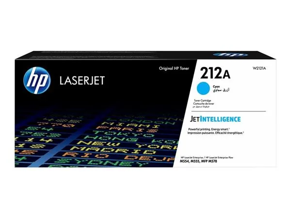 HP 212A - Azurová - originální - LaserJet - kazeta s barvivem (W2121A) - pro Color LaserJet Enterprise M555, MFP M578; LaserJet Enterprise Flow MFP M578