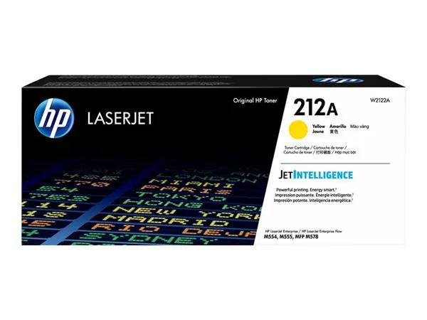 HP 212A - Žlutá - originální - LaserJet - kazeta s barvivem (W2122A) - pro Color LaserJet Enterprise M555, MFP M578; LaserJet Enterprise Flow MFP M578