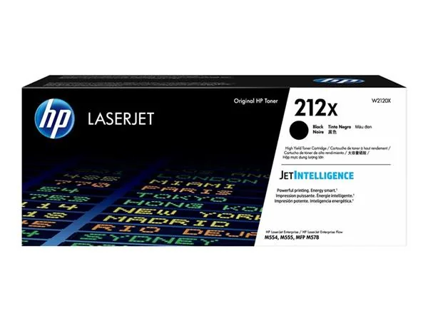 HP 212X - Vysoká výtěžnost - černá - originální - LaserJet - kazeta s barvivem (W2120X) - pro Color LaserJet Enterprise M555, MFP M578; LaserJet Enterprise Flow MFP M578