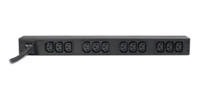 APC Basic Rack-Mount PDU - Pásek na rozvod silnoproudu (k montáži na regál) - AC 208/230 V - vstup: IEC 60320 C20 - výstupní konektory: 12 (power IEC 60320 C13) - 1U - 19" - 2.49 m kabel - černá - pro P/N: SRTL2K2RM1UWC, SRTL2K2RM1UWNC, SRTL3KRM1UIC, SRTL