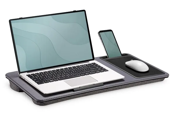 DIGITUS Notebookový stůl / pracovní stanice do 17", slot pro mobilní telefon, podložka pod myš