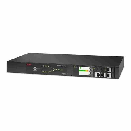 APC NetShelter - Automatický převodový spínač (k montáži na regál) - AC 207-253 V - 2000 VA - 1 fáze - Ethernet 10/100/1000, USB - výstupní konektory: 12 - 1U - černá