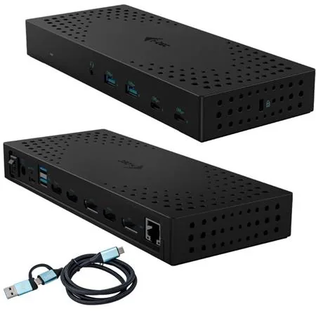 i-tec USB 3.0 / USB-C / Thunderbolt, 3x 4K Docking Station Gen 2, Power Delivery 100W
