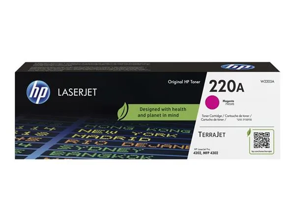 HP 220A - Purpurová - originální - LaserJet - kazeta s barvivem (W2203A) - pro Color LaserJet Pro MFP 4301, MFP 4303
