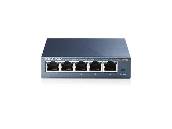 TP-Link TL-SG105 5-Port Metal Gigabit Switch - Přepínač - neřízený - 5 x 10/100/1000 - desktop