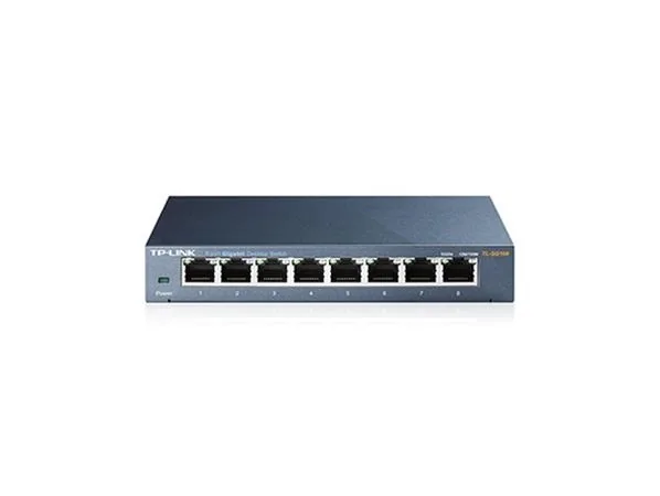 TP-Link TL-SG108 8-port Metal Gigabit Switch - Přepínač - neřízený - 8 x 10/100/1000 - desktop