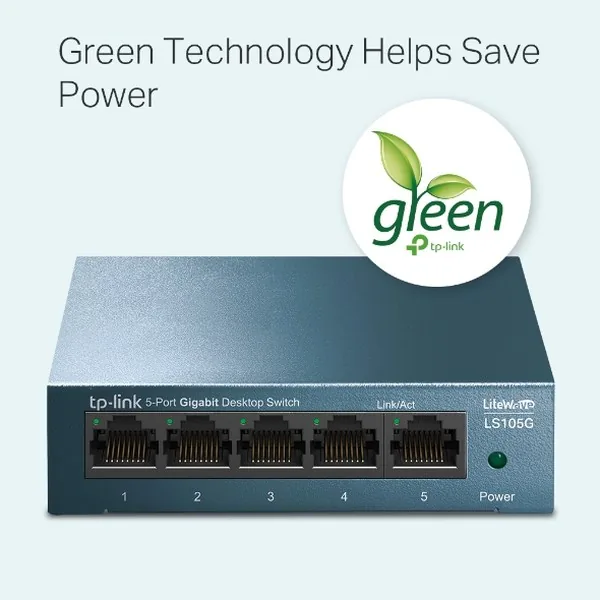 TP-Link LiteWave LS105G - Přepínač - neřízený - 5 x 10/100/1000 - desktop - AC 220 V