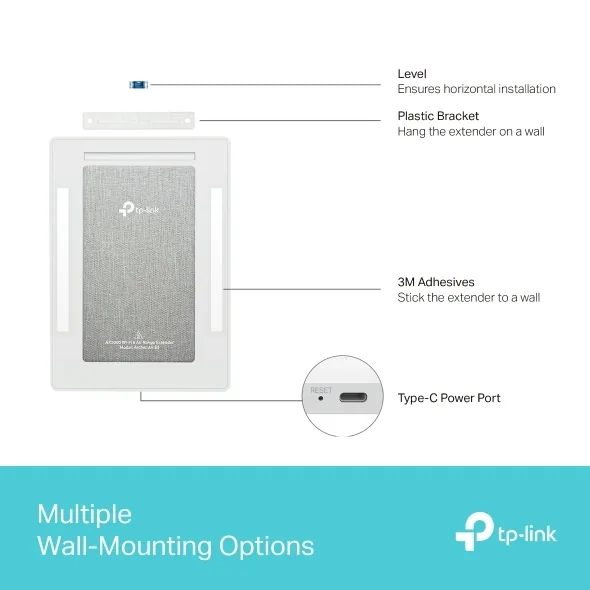 TP-Link Archer Air E5 V1 - Wi-Fi extender - Wi-Fi 6 - 2.4 GHz, 5 GHz - nástěnná montáž
