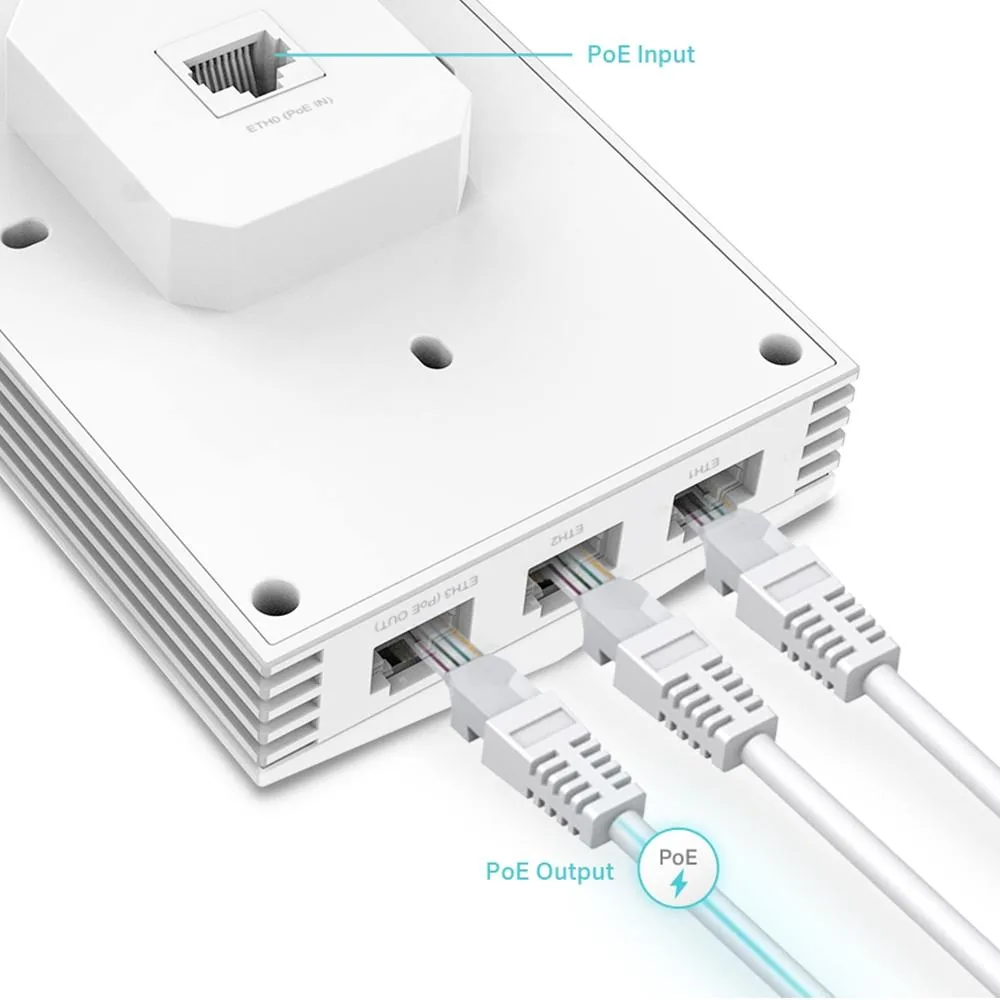 TP-Link Omada EAP655-Wall V1 - Bezdrátový access point - Wi-Fi 6 - 2.4 GHz, 5 GHz - spravování cloudem - nástěnná montáž