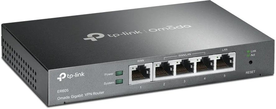 TP-Link Omada ER605 V2.8 - Směrovač 4portový switch - 1GbE - porty WAN: 3 - pro připevnění na zeď